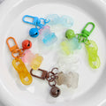 Frosted Gummy Bear Charm Keychain With Bell And Acrylic Chain view 1