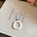 Colorful Open Center Pendant Necklaces on Slim Cord Chains view 7