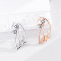 Owl Openwork Pearl Look Two Designs Metal Brooch Pin view 5
