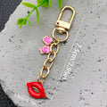 Bow Red Lips or Purple Flower Pink Lips Clasp Charms for Accessory Making view 6