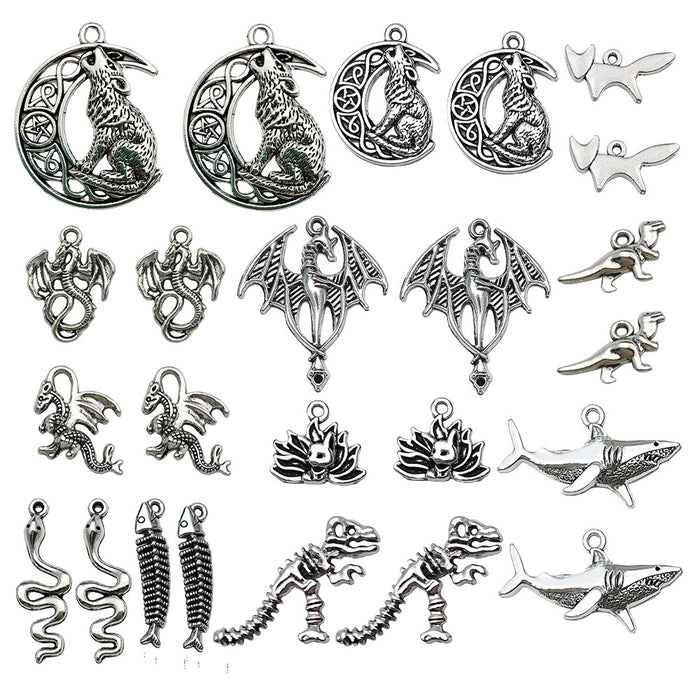 Antique Silver Fish Metal Charms with 13 Listed Options
