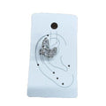 Silver Tone Crystal Butterfly Ear Cuff for One Ear view 5