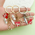 Medical Metal Keychains With Assorted Charms In 10 Styles view 1