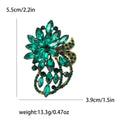 Faceted Crystal Floral Leaf Cluster Brooch in Seven Colorways view 11