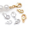Metal Lobster Clasps in Two Sizes and Three Color Finishes view 2