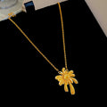 Gold Firework Burst Pendant Necklace and Matching Stud Earrings view 6
