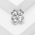 Crystal Four Leaf Clover Rhinestone Brooch Six Color Pin view 7