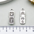 Antique Silver School Supply Metal Charms with 7 Listed Options view 8