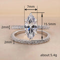 Marquise Solitaire Two-Ring Set With Matching Clear Stone Band view 4