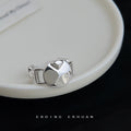Silver Tone Open Adjustable Round Disc Statement Ring view 3