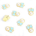 Pearl Bow Charms in Gold and Silver Tones, Six Enamel Colors view 8