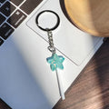 Resin Glitter Star Lollipop Keychains Silver Ring 5 Colors view 7