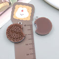 Resin Simulation Oreo Cookie Charm Pendant for DIY Necklace Bracelet Keychain