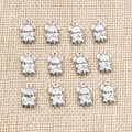 Tiny Hollow Bear Stainless Steel Charms in a Silver Tone view 4