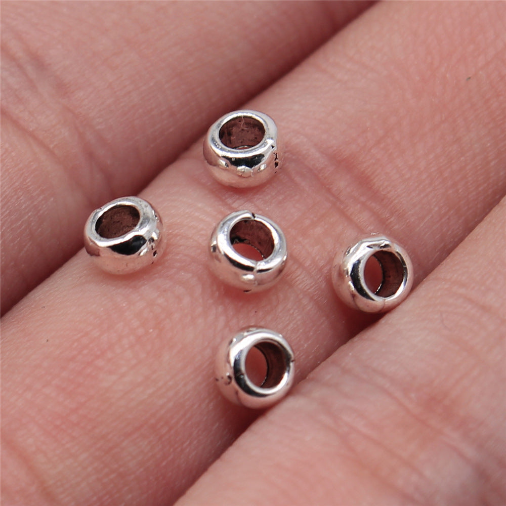 5x5x3mm 0.2g Multicolor Zinc Alloy Small Hole Spacer Beads and Washer Beads for Bracelet Necklace DIY