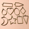 Antique Bronze Tone Open Bezel Frames in Eleven Geometric Shapes view 4