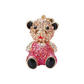 Jeweled Sitting Bear Keychains in Three Colors with Plain BV and Fortune Loops view 5