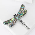Silver-Tone Dragonfly Brooch With Iridescent Inlays view 3