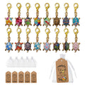 Printed Turtle Keychain Gold Lobster Clasp Sixteen Designs view 1