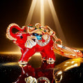 Jeweled Auspicious Elephant Keychains with Cord and Loose Loop Options view 7