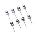 Polished Ball Stud Earring Posts in Four Ball Sizes view 1