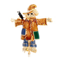 Scarecrow Enamel Metal Brooch Pin for Jackets and Lapels view 1