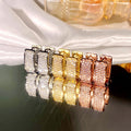 Gold Rose Gold Or Silver Openwork Huggie Earrings Jewelry view 4