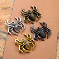 Raised Spider Metal Charm in 4 Decorative Finishes view 1