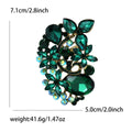 Oversized Floral Crystal Swirl Brooch in Seven Colorways view 7