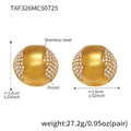 Hollow Hemisphere Zircon Necklace Ring Stud Jewelry Set view 11