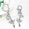 Antique Silver Alloy Charm Keychain with Novelty Designs view 1