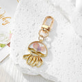 Gold Tone Jellyfish Pressed Flower Lobster-Clasp Charms view 2
