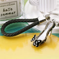 Polka Dot Bow High Heel Keychains in Blue, Pink and Black view 4