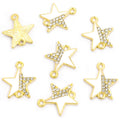 Enamel-Look And Crystal-Accented Gold Silver Star Alloy Connectors in 12 Styles view 8