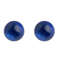 Silver Glass Crystal Ball Stud Earrings Five Colors view 5