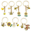 Bee and Honeycomb Charm Keychains in 10 Pictured Variations for Bags and Keys view 5
