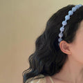 Acrylic Beaded Headbands Blue Green Round Spacer Beads view 3
