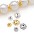 Wavy Edge Metal Bead Caps in Two Diameters Jewelry Findings view 2