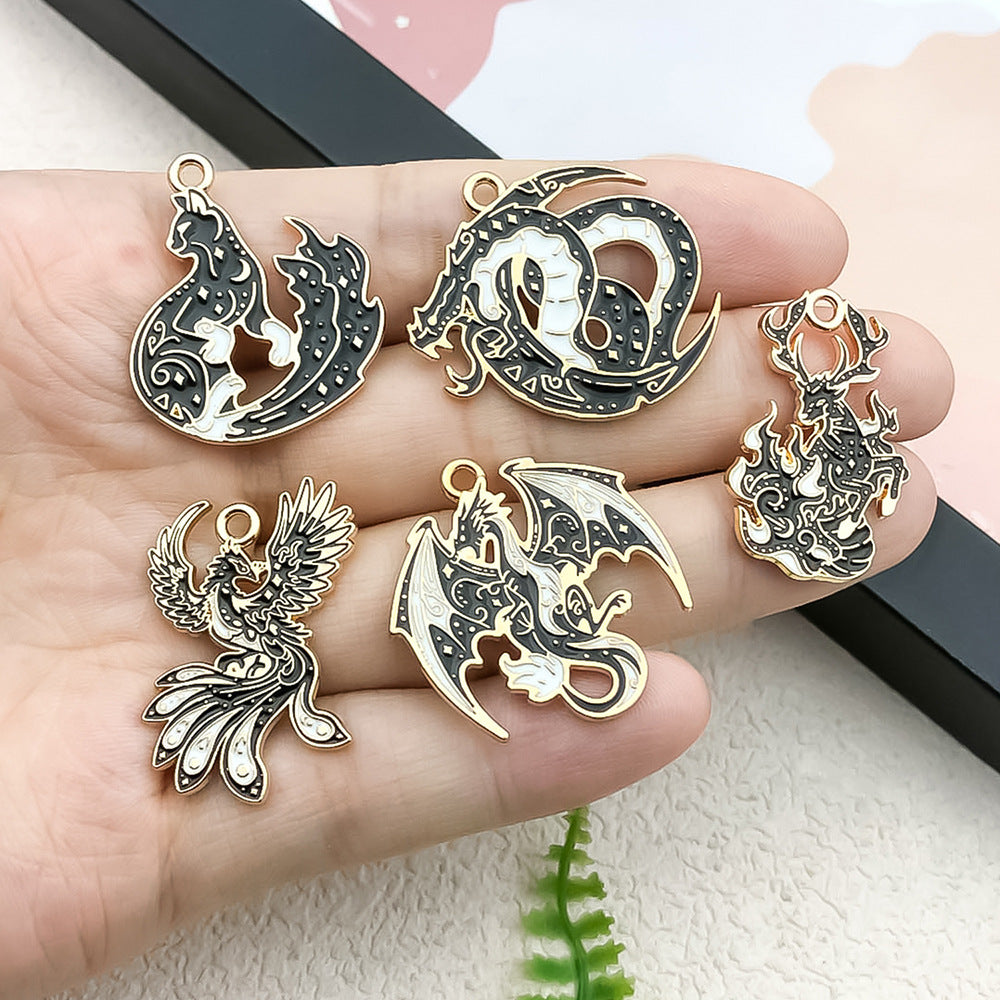 Enamel Zinc Alloy Enamel Charm Pendants Style 8810