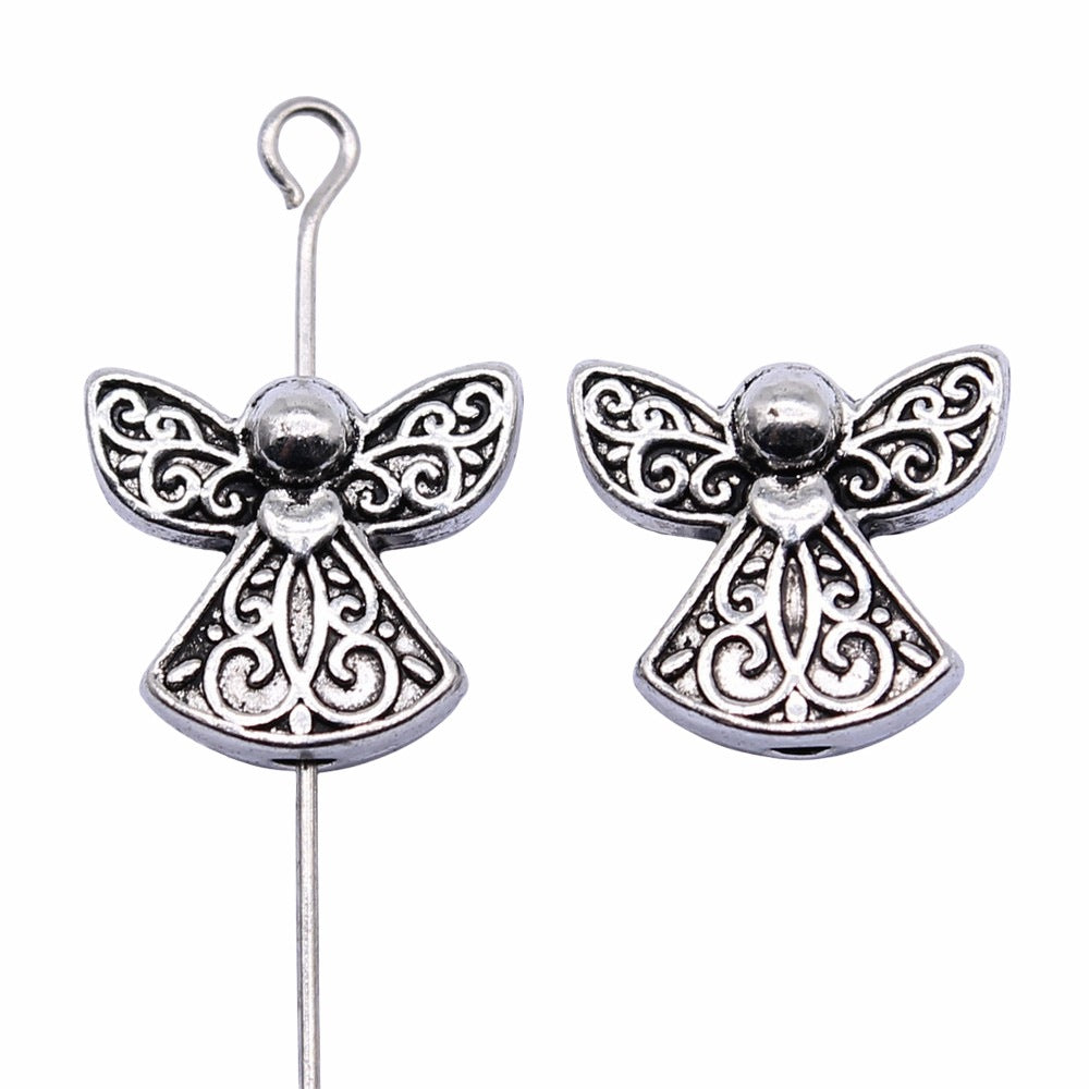 13x12mm 2.2g Multicolor Zinc Alloy Angel Loose Metal Beads for Bracelet Necklace Jewelry Making