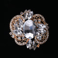 Assorted Clear Crystal Floral And Leaf Brooch Collection view 12
