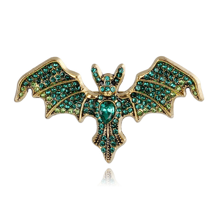 Bat Crystal Two Designs Metal Brooch Pin for Jackets and Lapels