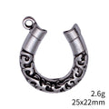 Scrollwork Horseshoe Metal Pendants in Two Sizes and Finishes view 5