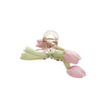 Green Satin Bow Tulip Hair Claw In Pink White Or Purple view 5