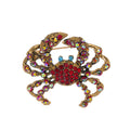Crab Crystal Two Designs Metal Brooch Pin for Jackets and Lapels view 1