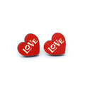 Valentine Wood Stud Earrings in Twenty Eight Illustrated Designs view 4