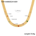 Mesh Chain Necklace Bracelet Multicolor Zircon Steel view 8
