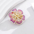 Peony Enamel Metal Brooch Pin for Jackets and Lapels view 4
