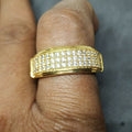 Round Clear Solitaire And Pave Couple Ring Styles In Gold Tone view 7