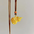 Gold-Tone Filigree Gourd Pendant Cord Necklace - One Style view 1